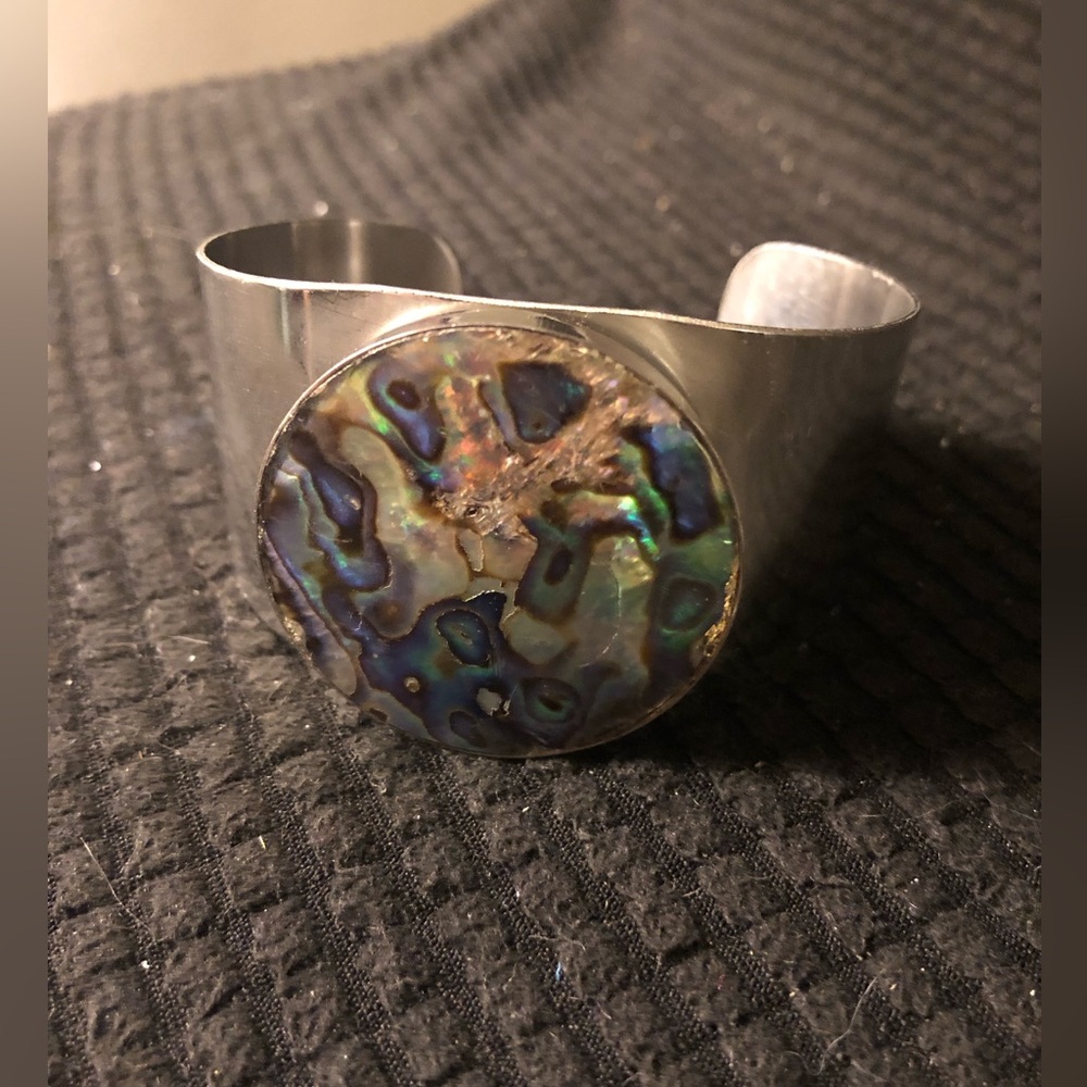 Abalone Stainless Steel Cuff Bracelet- 702 $40 or $35 w/offer